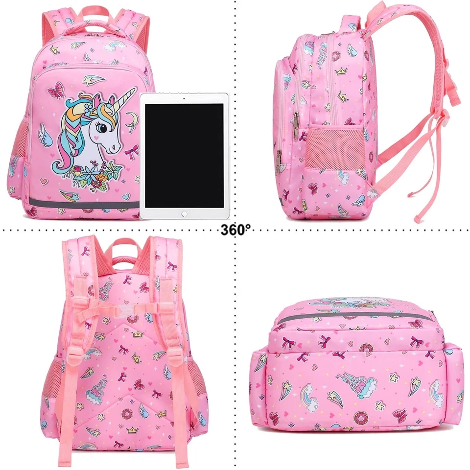 Kids school bag 3pcs set waterproof student backpack for girls teen travel bags - Image 2 of 4