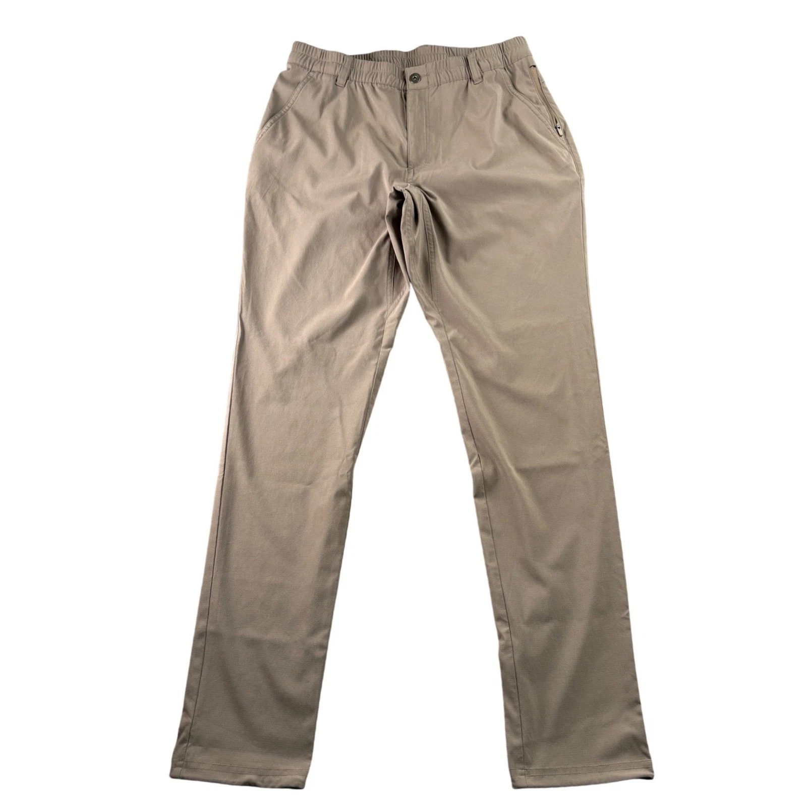 Columbia Men's Hiking Outdoor Pants Beige Zip Pockets Regular Fit Size M