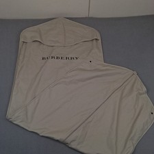 Burberry London Garment Bag Suit Cover Beige Cotton Zip Made in England