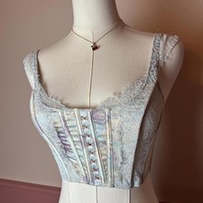Victoria's Secret fairy pastel floral lace corset bustier coquette small angels