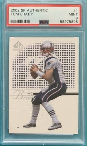 2002 SP Authentic #1 Tom Brady PSA 9 MINT GOAT Patriots
