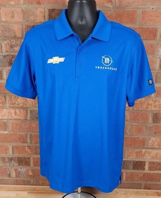 Trackhouse Racing Nascar Team Issue Medium Blue Polo Shirt Chevy Daniel Suarez