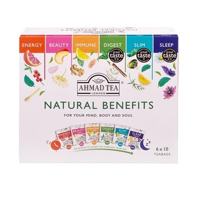 Ahmad Tea Natural Benefit Functional Tea Selection Pack | Green teas, Fruit & He
