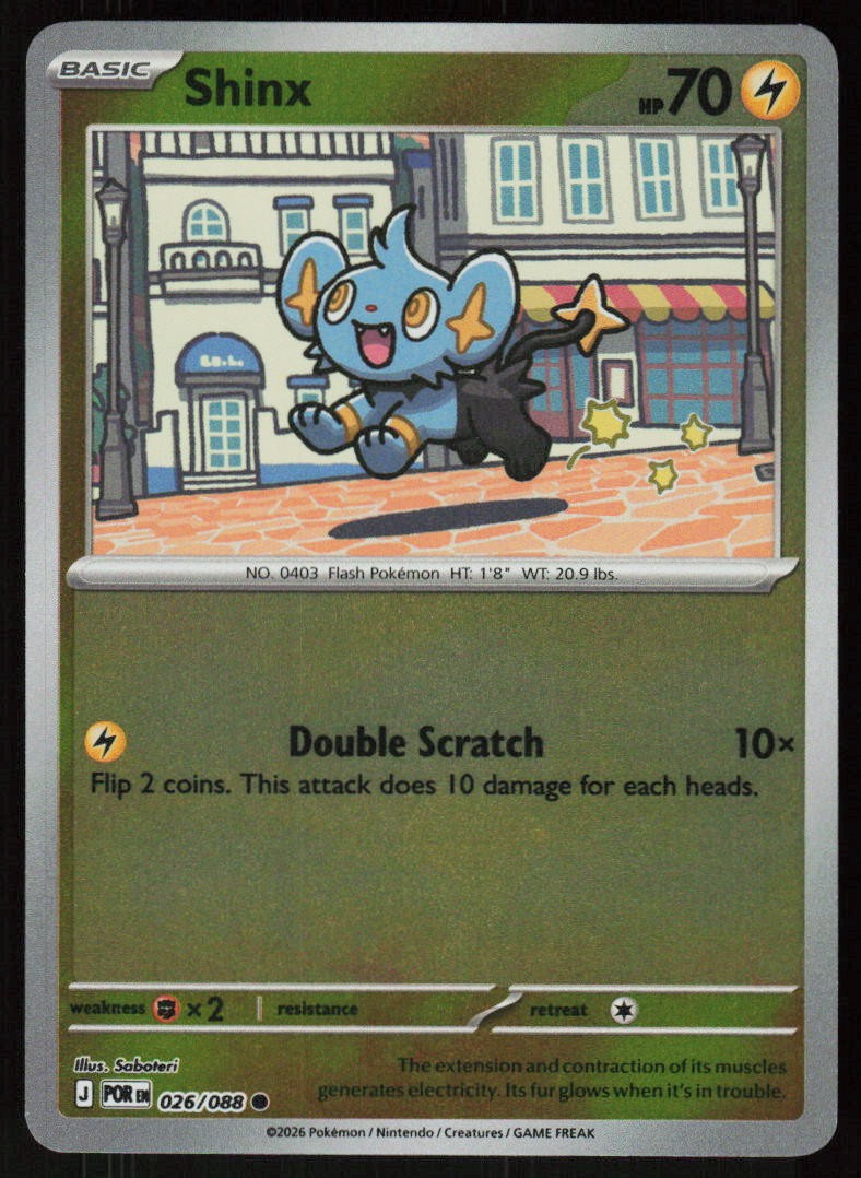 Shinx 026/088 Common Perfect Order Pokemon Reverse Holo Near Mint