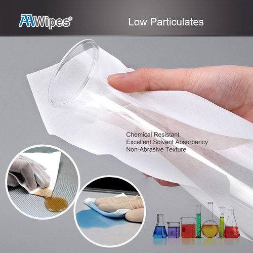 AAwipes Cleanroom Wipes Nonwoven Wipers Cellulose/Polyester Blend (12" x 12" ... - Picture 6 of 8