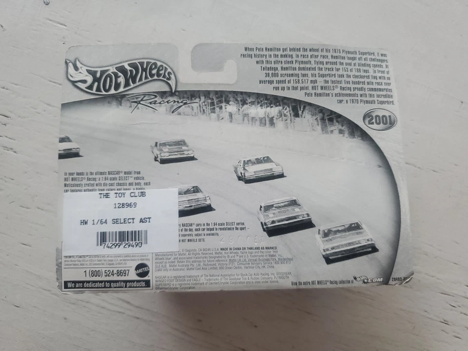 风火轮赛车精选 Pete Hamilton #40 1970 普利茅斯超级鸟 1: 64 2001 — 第 2/4 张图片