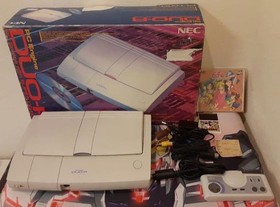 NEC PC Engine Duo-R Console Tested Working with 2 Games Bundle Japan