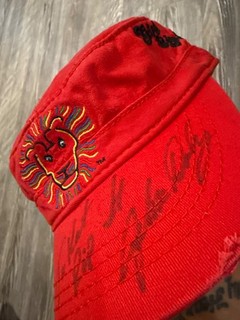 Signed by John Daly Red Lion grip it and rip it golf hat john daly