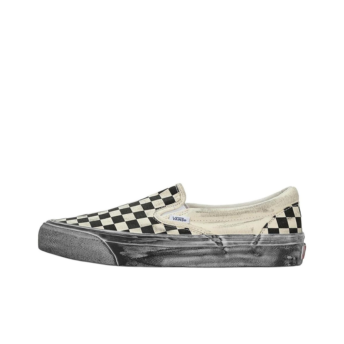Vans Vault Ua Og Classic Slip On Lx Stressed Black Checkerboard