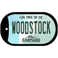 Woodstock New Hampshire Novelty Metal Dog Tag Necklace DT-11863