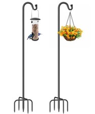 2PCS 150cm Shepherd s Hooks Heavy Duty Metal Garden Hooks with 5 Section