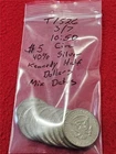 Picker's Delight $5 FV CIRC 40% SILVER MIXED DATE KENNEDY HALF DOLLARS #T1526
