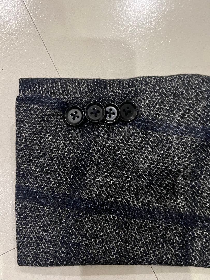 RING JACKET Gray Checkered Tailored Jacket Size 4… - image 6