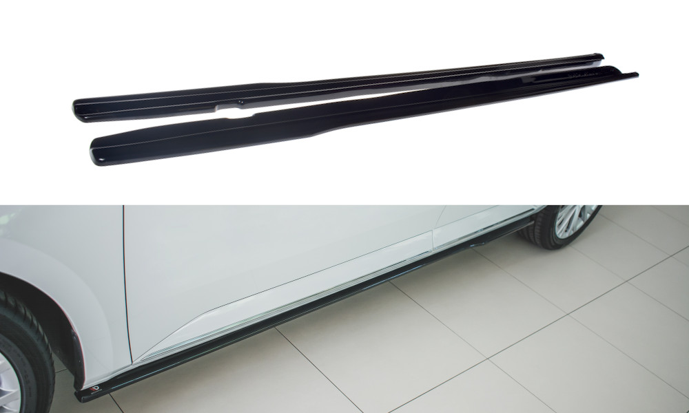 Bas de caisse Skoda Superb Mk3 Facelift Maxton en ABS noir ultra résistant aux chocs