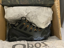 New OBOZ FOOTWEAR Sawtooth II Low WP Hiking Shoes Men's SZ 9 Wide Shadow Burlap