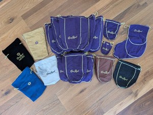 Lot of 88 Crown Royal Bags - Multiple sizes and colors