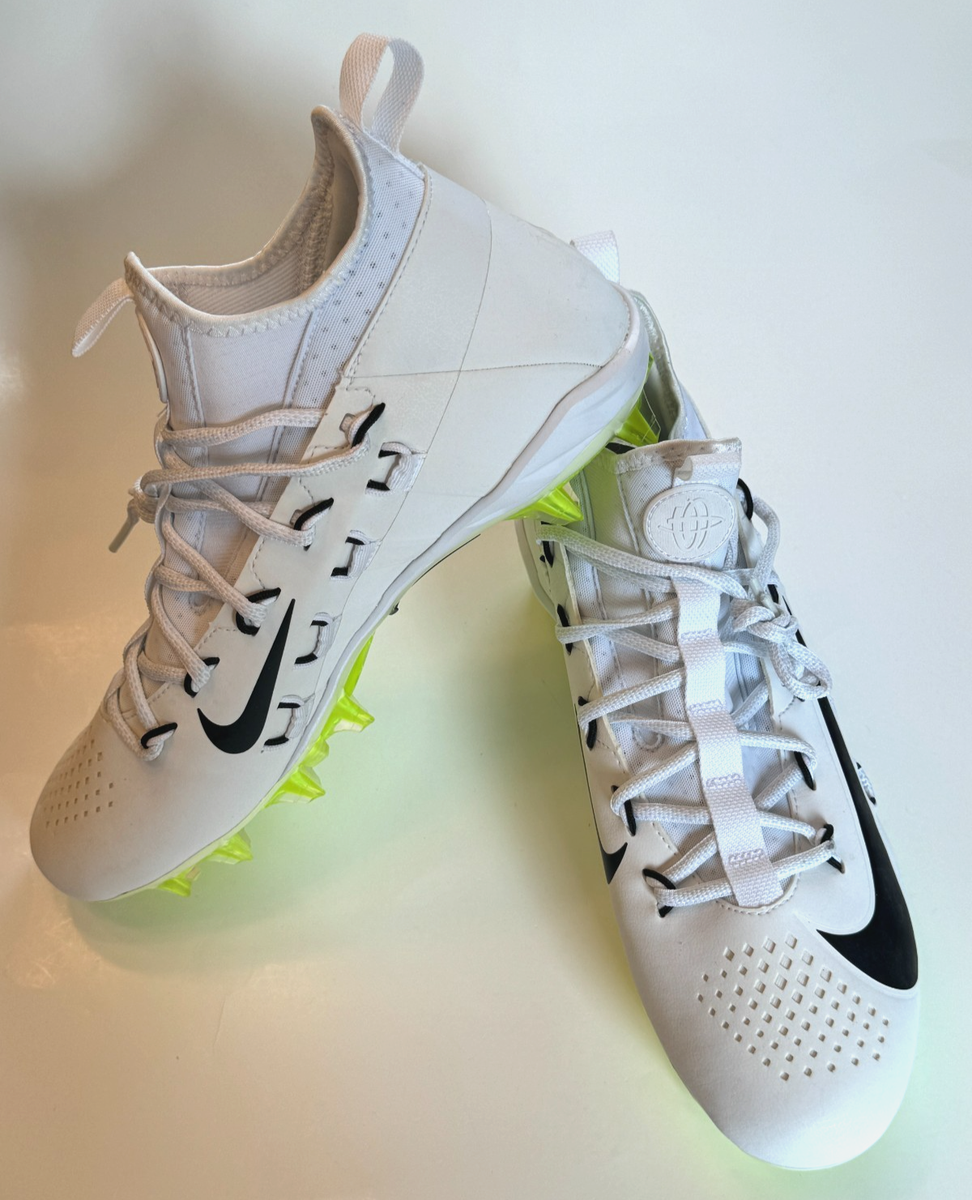 Nike Alpha Huarache 6 Elite LAX 880409 107 Lacrosse Cleats White Shoes Men 8.5 Nike Alpha Huarache 6 Elite LAX 880409 107 Lacrosse Cleats  main image 3