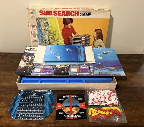 Vintage 1973 Sub Search 3 Level Strategy Board Game Milton Bradley 4300 Complete