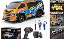 RC Drift Car 1:24 Scale Remote Control Vehicle 25KM/H(Peak) 4WD with VAN-Orange