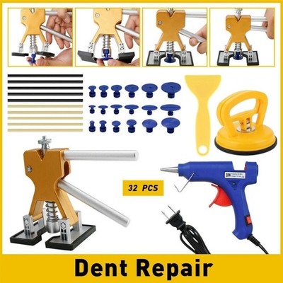 32 PCS Dent Paintless Car Repair Puller Kit Remover Lifter Dint Hail Damage Tool