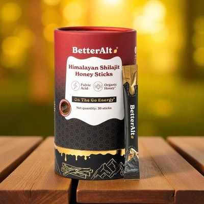 Better Alt Pure Himalayan Shilajit/Shilajeet Cinnamon with Honey Energy Sticks