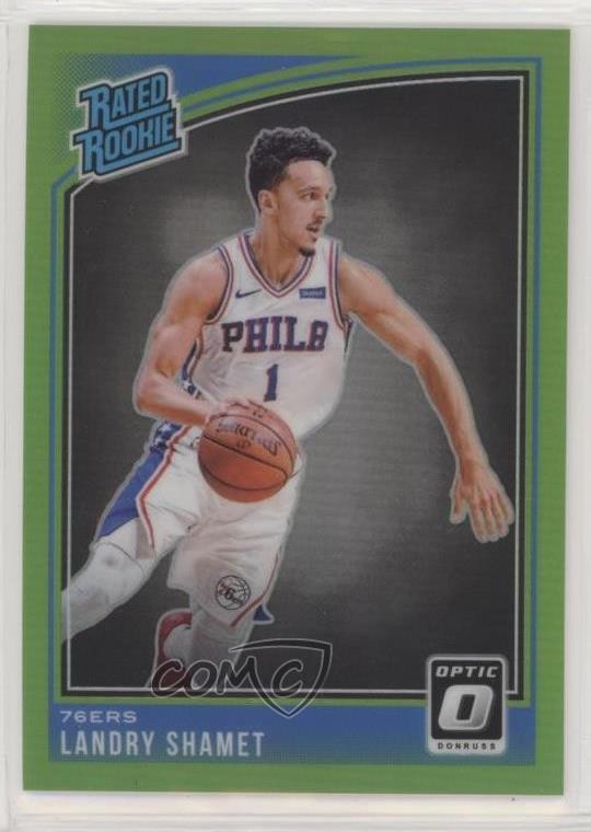 2018 Donruss Optic Rated Lime Green Prizm /149 Landry Shamet #158 Rookie RC 4l6