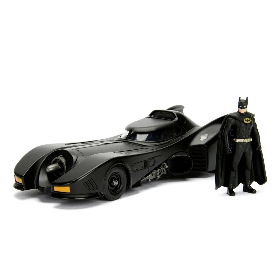 Batman, Batmobile 1989 1:24 + Personaggio Batman in Metallo - Jada Toys + 8 Anni - Immagine 2 di 4