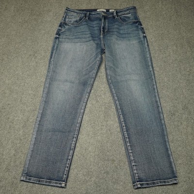 KanCan Signature Women's Blue Wash Jeans Size 30 High Rise Relaxed Fit Stretch