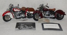 Franklin Mint 1942 Indian 422 Maroon  Red White Motorcycles 1:10 Lot 