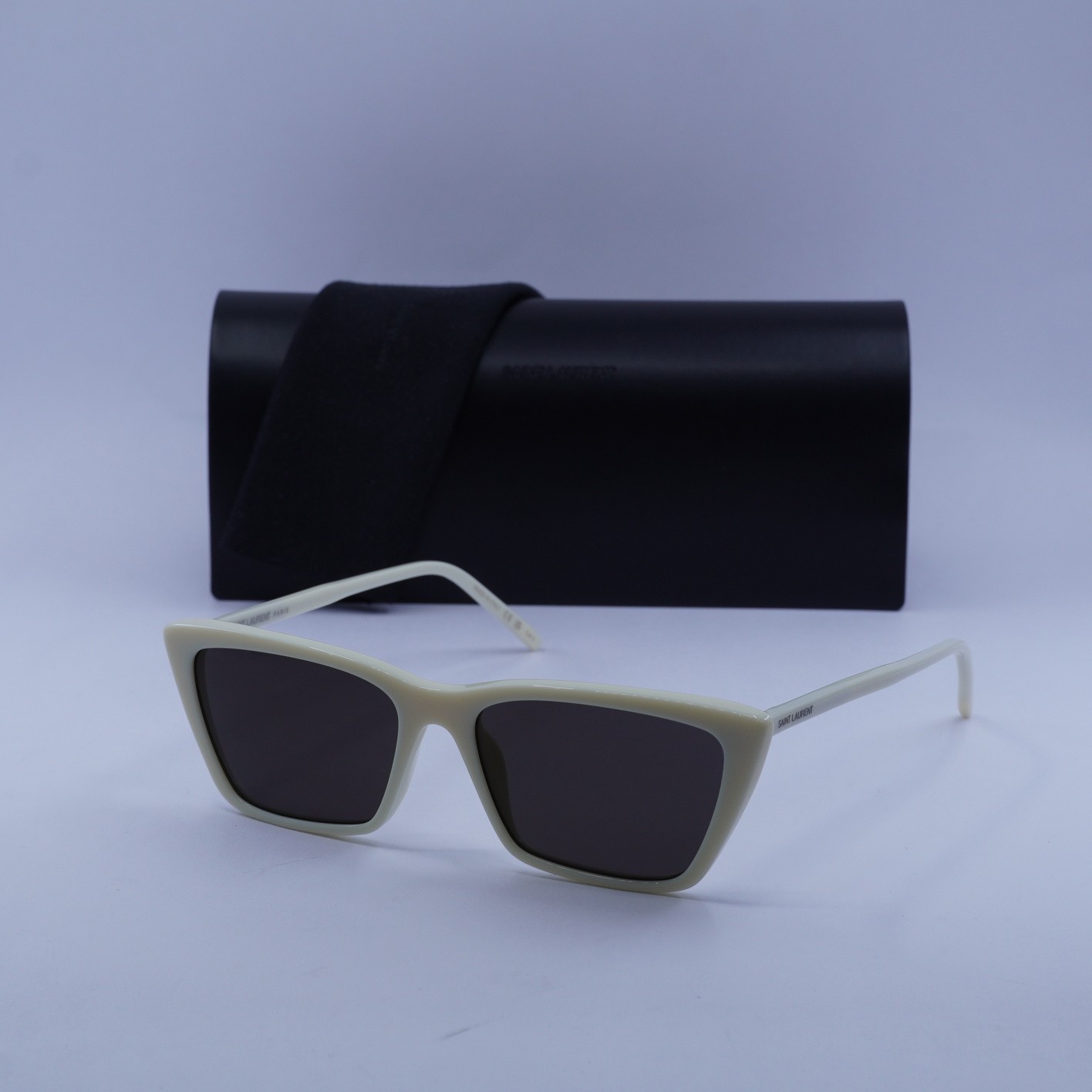 Occhiali da sole Saint Laurent SL737 MICA THIN 005 avorio nero 54 16 145 nuovi autentici