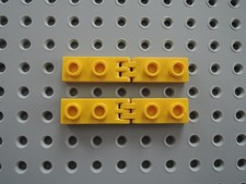 LEGO 4 x Klappscharnier 4275 4276 = 2 Paare Platte 1x2 2 / 3 Finger gelb