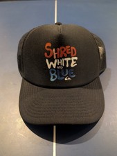 Quicksilver Shred White Blue Youth Hat