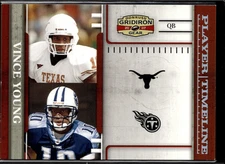 2007 Donruss Gridiron Gear #PT-7 Vince Young Player Timeline Silver #/250