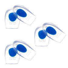 Silicone Heel Cups 3 Pack   Shoe Insert  Pad for Heel Pain  Foot