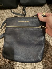 Michael Kors Black Pebbled Crossbody Bag Gold...