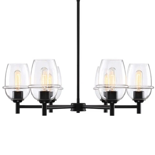 Designers Fountain D310M-6CH Summer Jazz 6 Light 28"W Chandelier - Black - Picture 1 of 10