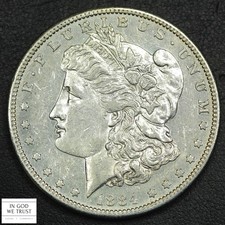 1884 S Morgan Silver Dollar $1 - Damage (CH AU Choice Almost UNC)