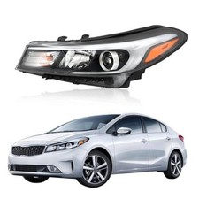 1PC Driver Side Replacement for Forte 2017-2018 Halogen w/o DRL Headlamp