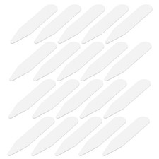 100Pcs Plastic Collar Stays, 2"x0.4" LxW Dress Shirt Collar Inserts, White