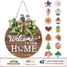 Quality Wooden Welcome Sign for Front Door, Ideal for Seasonal Celebrations