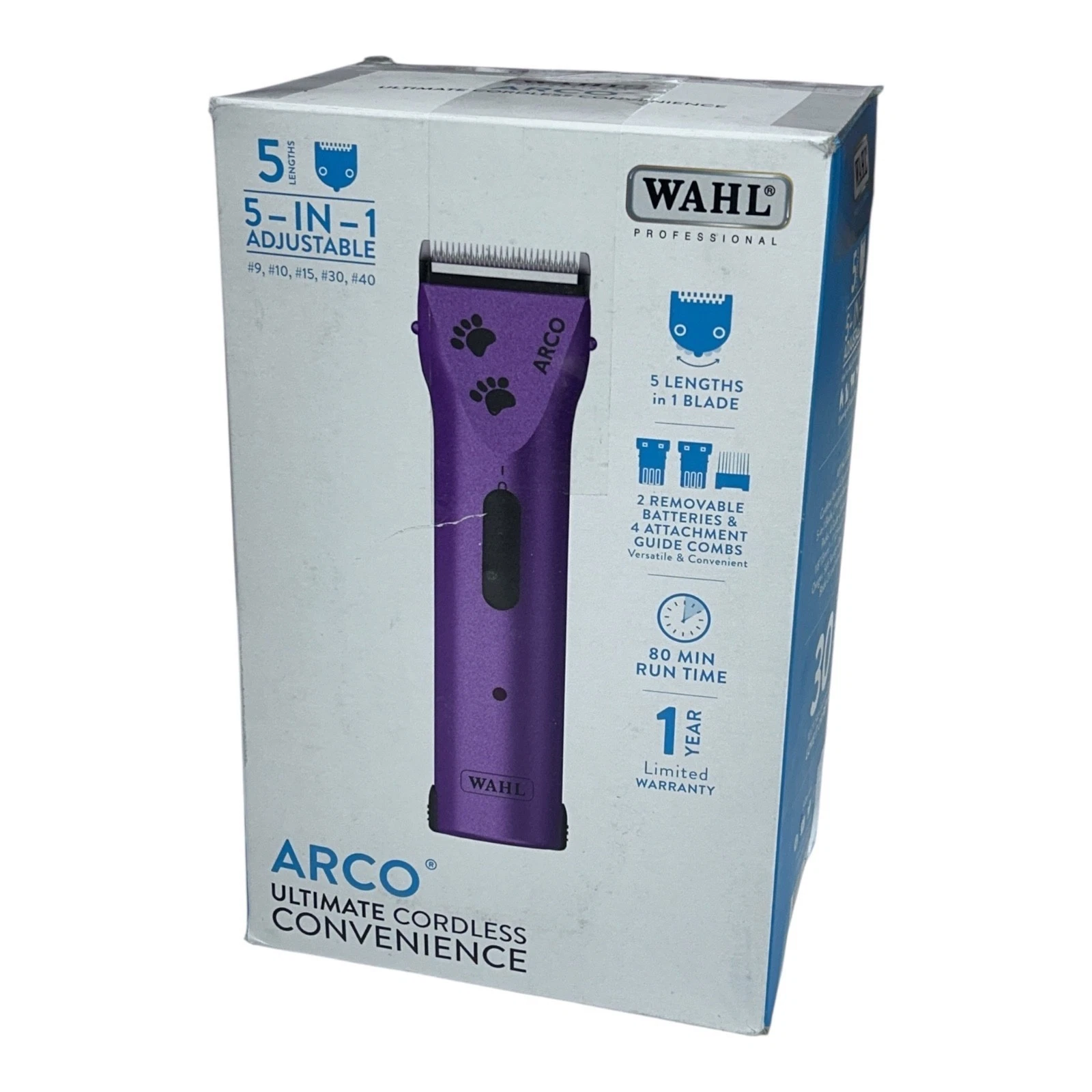 Wahl 8786-1001 Professional Animal Arco Pets Cordless Clipper Kit, Purple