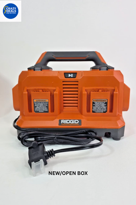 #ad #ad Ridgid 18V Volt 6 Port Sequential Battery Charger Station Orange AC86096 $104.90