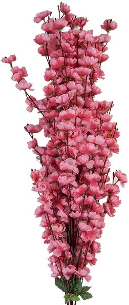 Clayre & Eef 5PL0168P Dekoration Zweig Mit Blumen 15X10X100 Cm Rosa-image