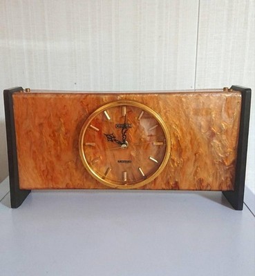 CITIZEN 7 JEWELS Retro Table Clock Showa Era Rare Vintage 37x19x8cm