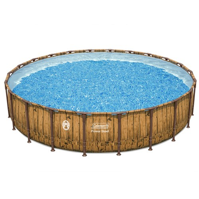 #ad Coleman Power Steel 22 ft. Round Metal Frame Above Ground Pool Set with $586.00