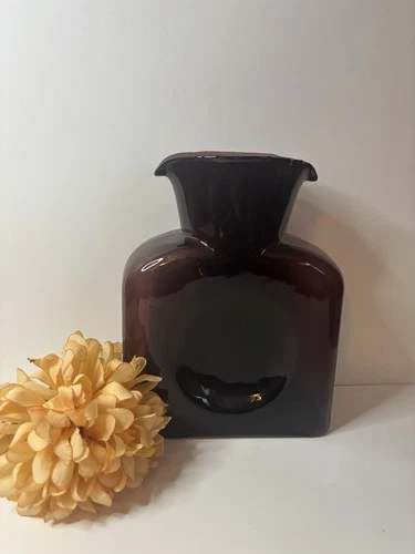 Blenko Vintage Purple Amethyst 384 Water Bottle Hand Blown Glass