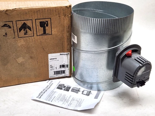 New in box - HONEYWELL Round Automatic Damper 8", Grey ARD8TZ