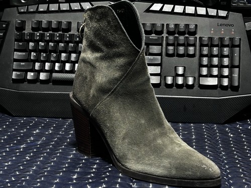 PONS QUINTANA Green Olive Suede Leather Boots Women’s Shoes 39/9US Made in Spain