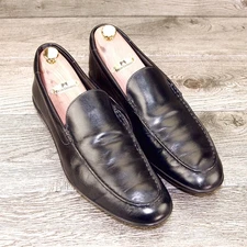 $595 Nordstrom SANTONI Tatum Loafer  11 D  Original Box * Black * with new Trees
