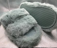 Faux Fur Slippers with Rubber Soles Size EU38-39 or US 7.5 -8